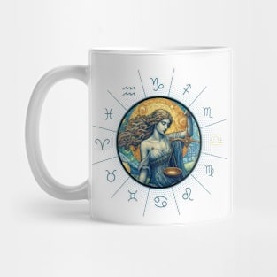 ZODIAC Libra - Astrological LIBRA - LIBRA - ZODIAC sign - Van Gogh style - 6 Mug